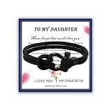 LINY Horseshoe Buckle Bracelets for Women Men Relationship Braided Nautical Bracelet Gift for Son Da