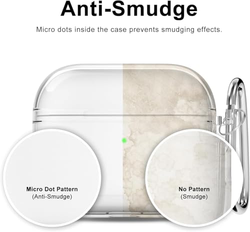 Image of Compatible with Airpods 4 (2024) Pouch Case Cover, Soft Silicone Case Cover with Key-Chain, 360 for Airpods 4 Gen Full Protective Pouch Case (Transparent)