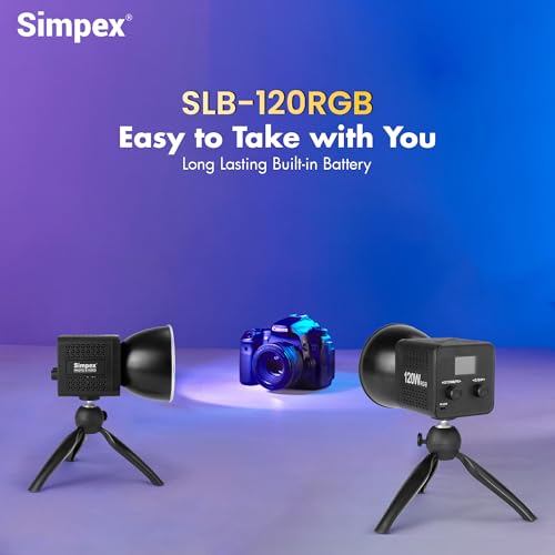 Image of Simpex SLB 120R Portable RGB Version Palm Size Continuous LED Light with in-Built Battery
