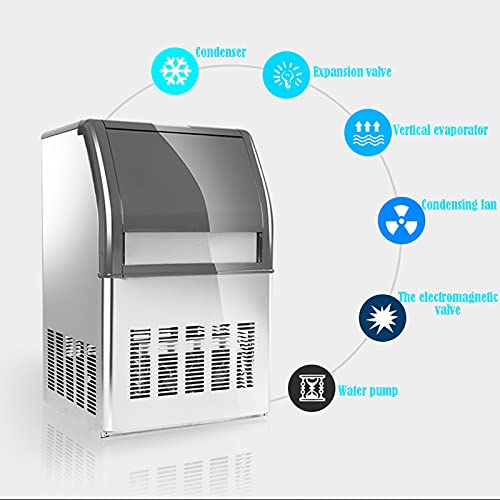 MHGD Arbeitsplatten-Eismaschine, weiches EIS, tragbarer Eiswürfelbereiter, Arbeitsplatte, Eismaschinen aus Edelstahl… – Bild 4