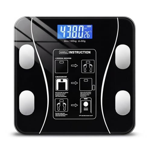 Balança Digital de Bioimpedância Bluetooth até 180kg com App – 13...
