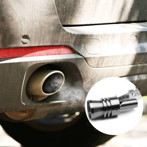 Auspuff Sound Booster Pfeife für Fake V8 Turbolader pfeifen im Auto & Motorrad Endtopf I Universal Turbo whistle Soundgenerator Tuning - Auspuffpfeife für Endrohre (Schwarz, M)