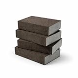 Topolenashop 4 Spugne Abrasive – Spugne Abrasive 4 Lati Grana Fine P180 – Spugnette Carta Vetrata per Legno, Metallo, Plastica e Pavimenti – Lavabili e Riutilizzabili 48302