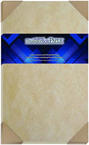 100 Old Age Parchment 65lb Cover Paper Sheets Cardstock Weight Colored Sheets 8.5X14