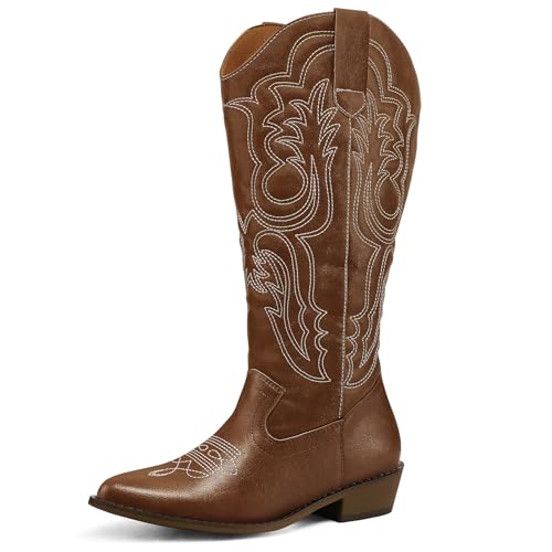 mysoft Wide Calf Embroidered Boots