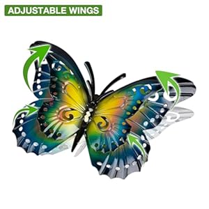 Metal Butterfly Wall Decor-6.5" Outdoor Fence Wall Art Decor Suitable for Garden Patio Balcony Metal Butterfly Wall Decor 65 Outdoor Fence Wall Art Decor Suitable for Garden Patio Balcony