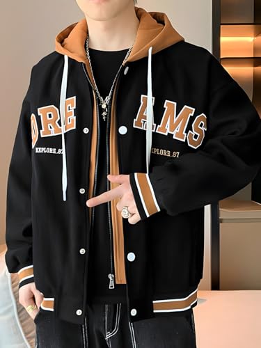 Men's Spring And Autumn Casual Hooded Jacket Street Trend Baseball Clothing Embroidered Top Jacket Mens Jackets2