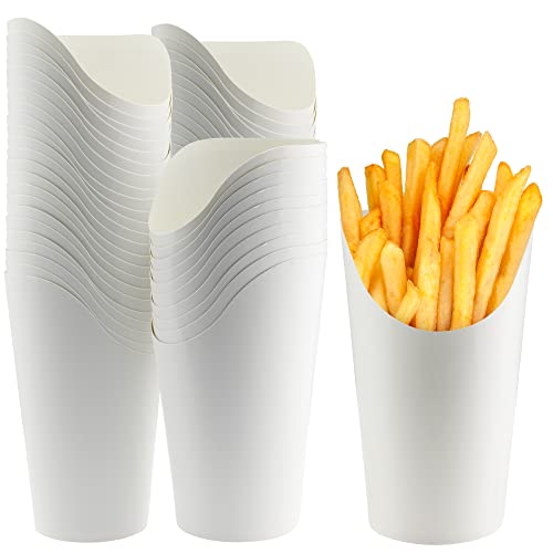 Green Direct White French Fries Cup - Paper French Fries Holder Pack of 50