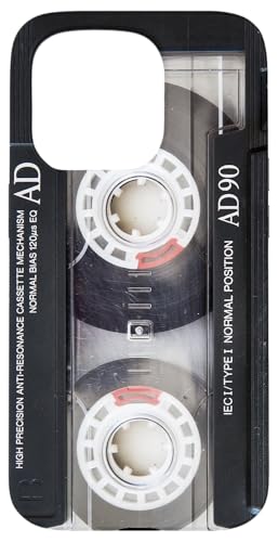 Vintage Music Audio Cassette Tape Retro 90s 80s 70s 60s Case for iPhone 15 Pro