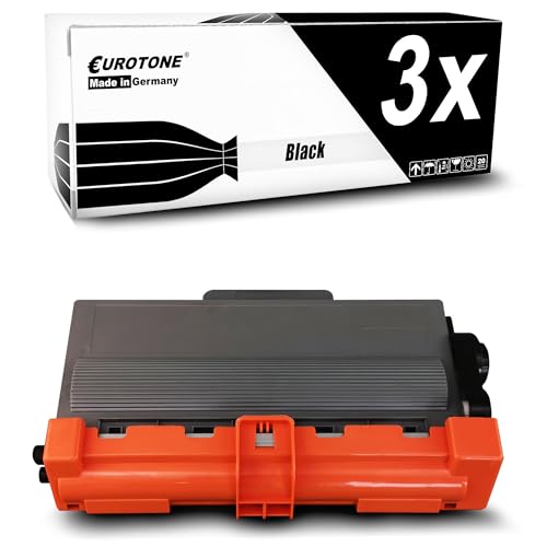 Cartouche TN3380 Eurotone pour Brother HL5440 HL5450 HL5470 - Pack de 3 toners