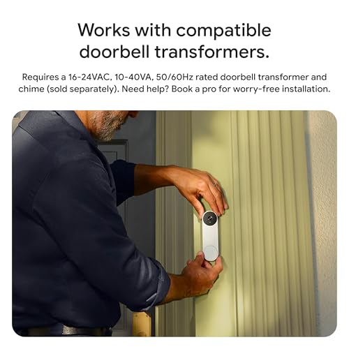 Google Nest Doorbell (Wired, 3rd Gen) - 2K Video, Live View - 2025 - Hazel - image 9