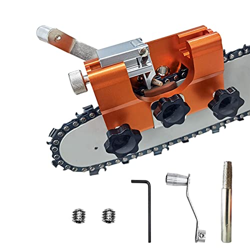 Afilador de Cadenas de Motosierra, Kit De Afilador De Motosierra, Afilador de cadena de sierra, Manivela Portátil, Sacapuntas para Todo Tipo de Motosierras y Motosierras