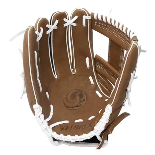PHINIX Softball Gloves Brown & Black 12.5"-14" (Outfield, 13" Left Hand Throw)