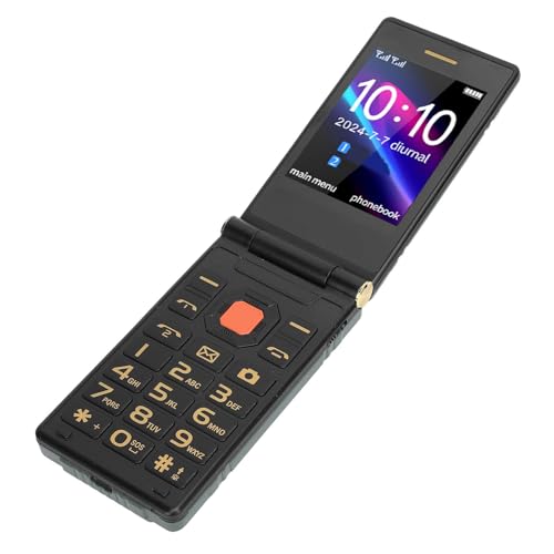 Xiuganpo 4G Flip Phone, Double Screen Dual SIM Dual Standby Flip Phone for Daily Use (Green)