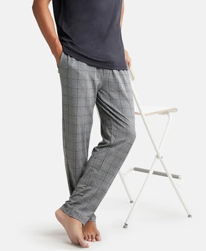 Image of Jockey IM03 Men Tencel Micro Modal Cotton Elastane Stretch Regular Fit Pyjama with Side Pockets (Colors & Prints May Vary)