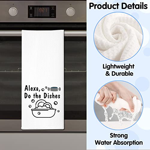 Rzhv Alexa, Do The Dishes Kitchen Towel, Funny Dishes Dish Towel Gift For Women Sisters Friends Mom Aunty Hostess Music Lover, Housewarming New Home, Dish Towel With Sayings #TOP2