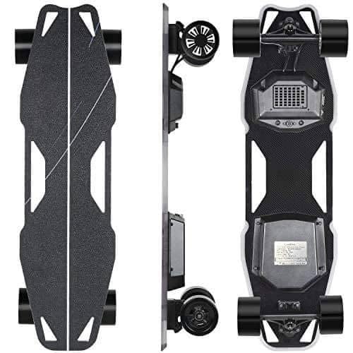 Spadger Electric Longboard, 35 inch, 37 Kmh, 900W Dual Motor, 20 KM Range, 120 KG Load Capacity, Wireless Remote & App Control, LED Lights [FOR EXPERIENCED SKATEBOARD RIDERS ONLY]