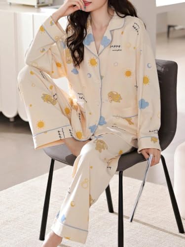 Image of LITZO Womens Korean Night Dress || Pyjama Set ||Korean Nightsuit || Women Nightwear ||Round Neck Half Sleeve Nightsuit || Loungewear || Everyday Nightdress (L-234-237)