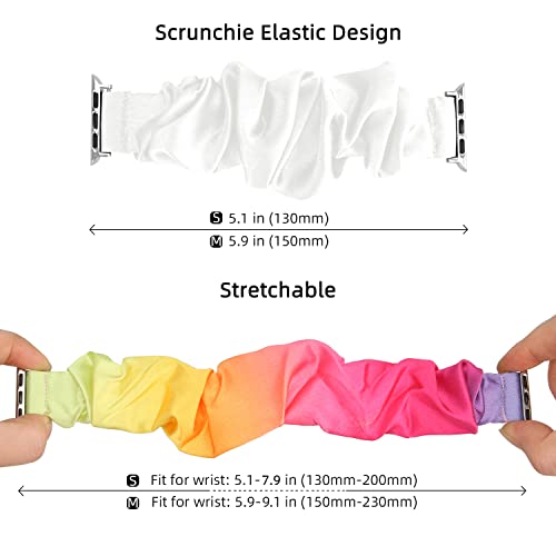 Meideli 2 Pack Pattern Printed Fabric Wristband Compatible with Apple Watch Scrunchie Strap - Image 2