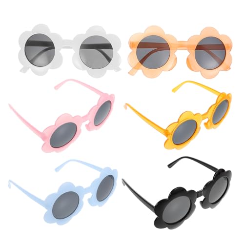 Didiseaon Adorable Flower Glasses for Boys and Girls 6 Pack Toddler Sunglasses for Parties Festivals