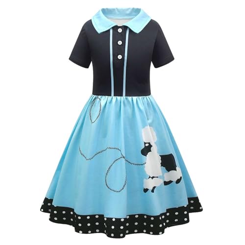 Robe années 50 filles confortable pour danser sans gêne au spectacle d'école
