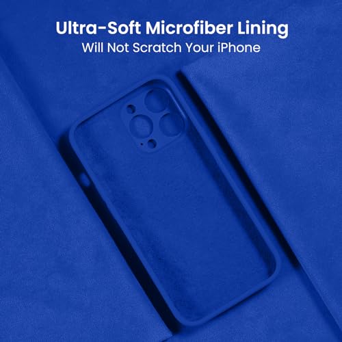 Image of FireNova Designed for iPhone 13 Pro Max Case, Silicone [Camera Protection] Phone Case, Soft Anti-Scratch Microfiber Lining Inside, 6.7 inch, Klein Blue