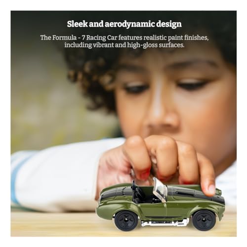 Image of RATNA'S Formula 7 Racing Car Set of 3pcs Multicolor Die Cast Model Toy Vehicle Car for Kids