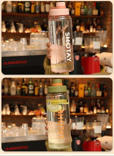 Image of THE VENTI SHOTAY Large Tritian Water Bottle 1600ML BPA Free Premium Plastic Bottle with Holder for Home, Office, Gym, Travel, Camping, Hiking, Sports