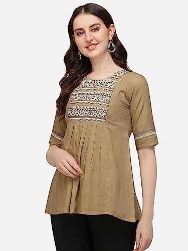 Image of Riva Enterprise Rayon Fabric with Embroidery Stitched Top