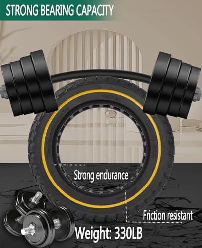 GLDYTIMES 54-152 10X2 Solid Tire, 10 Inch Electric Scooter Wheels Replacement for iScooter i9s Swagtron Swagger 5 EVERCROSS EV10K PRO 10x2.125 Tubeless Front Rear Tyre, 50/75-6.1 Solid Rubber Tires