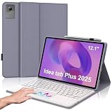 Tastiera per Lenovo Idea Tab Plus 12.1" 2025 con Touchpad, Cover Tastiera Italiano QWERTY, Senza Fili Bluetooth Staccabile Custodia Keyboard per Lenovo Idea Tab Plus 12.1 Pollici 2025, Viola Lavanda