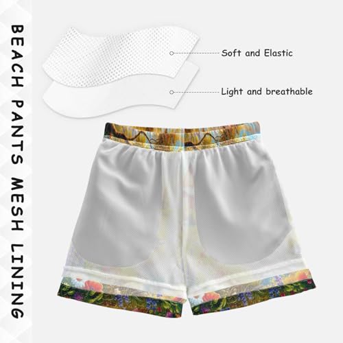 River Cabin Boys Swim Trunks Quick Dry Toddler Swimsuit Boy Board Shorts Swimwear Bathing Suits XL Multi4