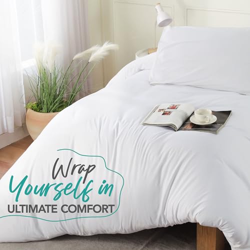 Image of Utopia Bedding Duvet Cover Set with Pillowcases- 2 Pieces Bedding Duvet Cover with Zipper Closure - 1 Duvet Cover with 1 Pillow Sham - Soft Brushed Microfiber (Twin /Twin XL, White)