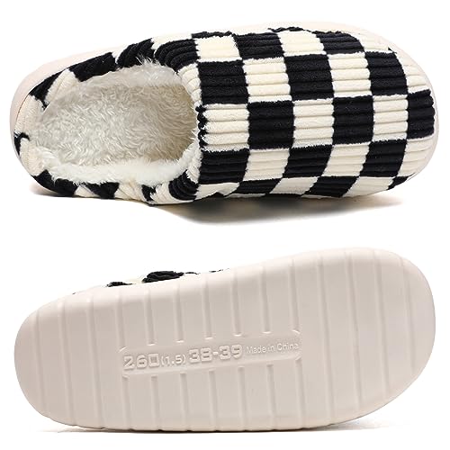Image of Guyarns House Slippers for Women & Men - Fuzzy, Casual Indoor /Outdoor Shoes with Memory Foam & Faux Fur Lining
