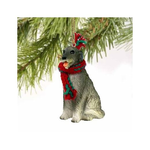 Conversation Concepts Irish Wolfhound Tiny Miniature One Christmas Ornament - Delightful, Gold