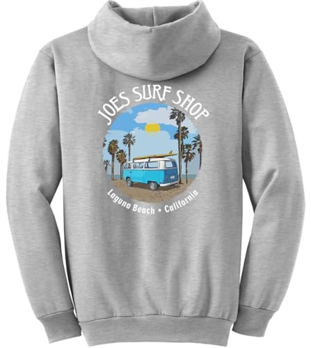 JOES SURF SHOP Men's Surf Bus Logo Pullover Hooded Sweatshirts