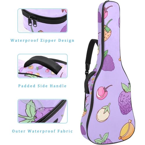Housse de guitare acoustique imperméable anti-rayures à multi-poches