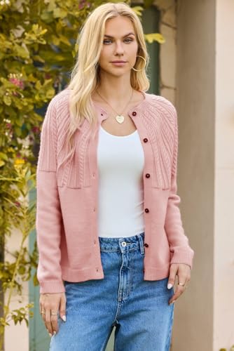 Image of Dokotoo Cardigan Sweaters for Women 2026 Fall Outfits Long Sleeve Sweaters