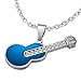 Produktbild ORDO Diamonds® Stahlanhänger, Anhänger aus 316L Stahl, Anhänger aus Chirurgenstahl, unisex Anhänger, akustische Gitarre, klaren Zirkonia, 15 x 39 mm