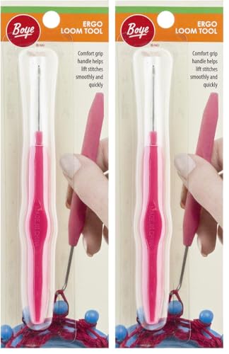 Boye Ergonomic Knitting Loom Hook Tool, 2-Pack