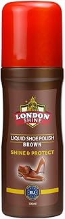 Liquid Shoe Polish Brown Color – Quick-Drying, No Buffing Needed – Restores Shine & Color on Leather, Dress Shoes & Boots 100ml / 3.38 fl. oz.