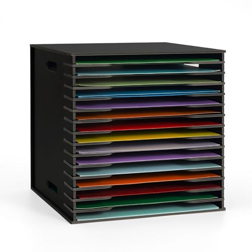 SANFURNEY Scrapbook Paper Organizer for Sizes 12" x 12", 15 Slots