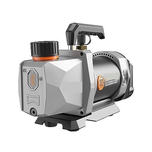 Bomba de vacío BUUBO, 1/2 HP, 2,5 CFM, para refrigerante, entrada 1/4", refrigeración automotriz y aire acondicionado, funciona con batería de 18 V miniatura 6