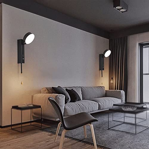 Lámpara de pared LED moderna oro con interruptor y puerto USB de carga 3