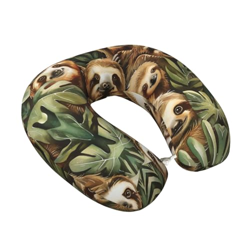 Almohada de espuma viscoelástica cuello U portátil miniatura 2