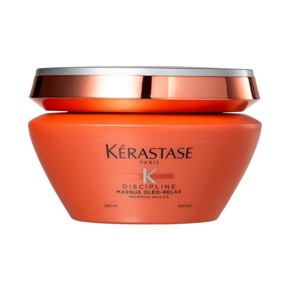 Kérastase Discipline Oléo-Relax, Mascarilla Alisante, Suavizante y Antiencrespamiento, Protector Térmico, Para Pelo Encrespado, Masque Oléo-Relax, 200 ml