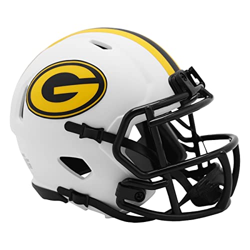 Riddell Packers Lunar Eclipse White Revolution Speed Mini Football Helmet