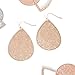 Gold-Tone Teardrop Earrings for Women - Gold-Tone Plated Boho Earrings for Women, Dangly Simple Big Dangling Leaf Dangle Jewelry, Lightweight Tear Drop Trendy Fashion Jewelry, Large Hanging Filigree Dangle
