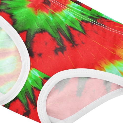 Red Green Tie Dye Girls Underwear Toddlers 2t Cotton Girl Panties Cute Animal Briefs Kids Undies4