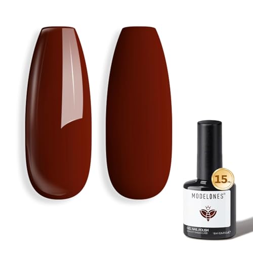 modelones Burgundy Red Gel Nail Polish Soak Off UV/LED Gel Polish 15ML